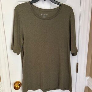 Chicos Moss Green Tee Size XL